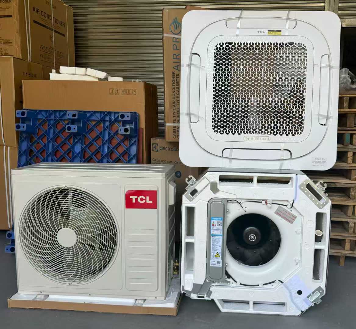 TCL 48000btu Cassette Air Conditioning R32 Inverter Air Conditioning 380V 50Hz 5hp A/C 9-16 Interface