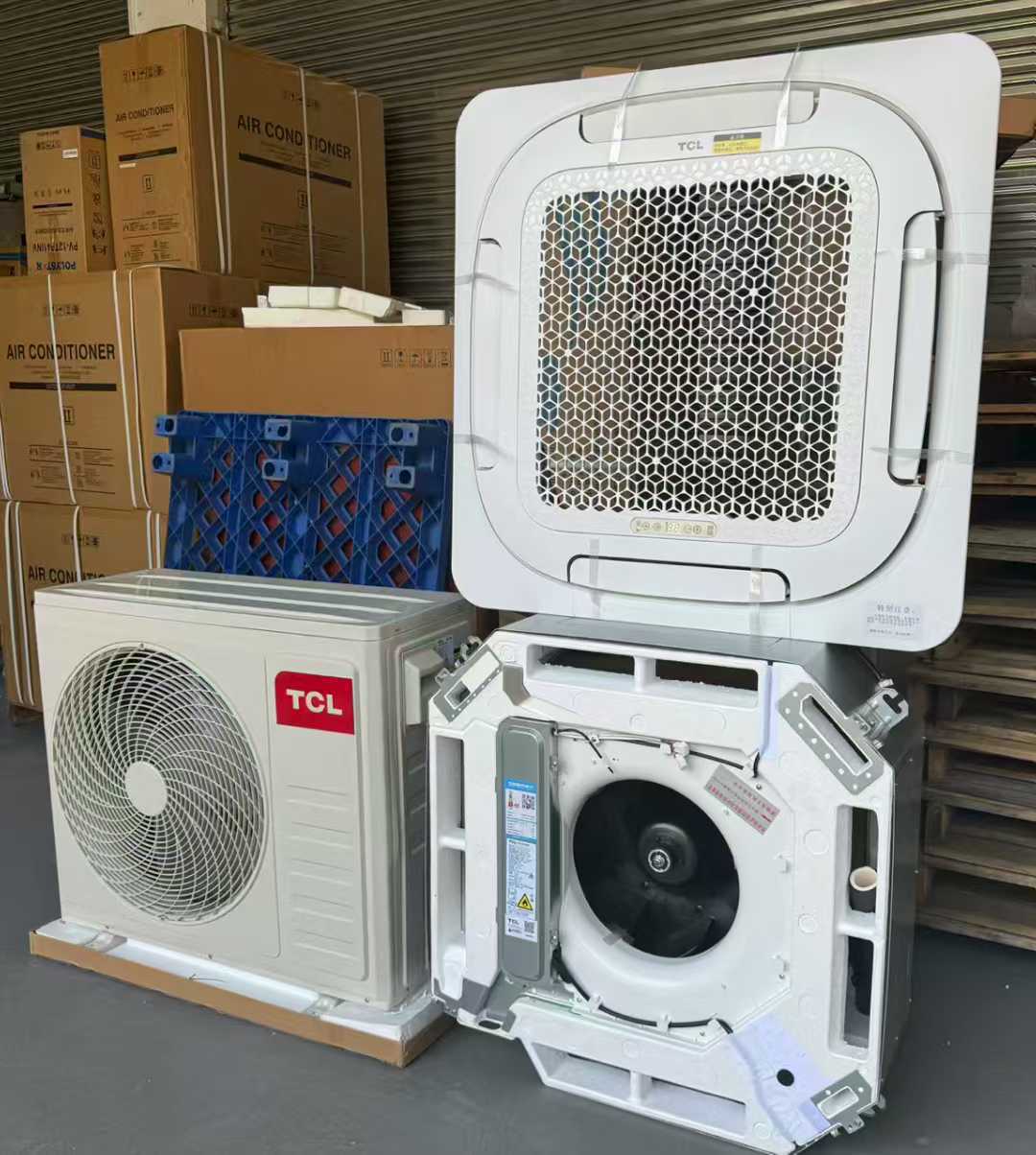 TCL Cassette Air Conditioner 36000Btu 48000Btu Commercial Air Conditioning 380V 50Hz 4HP 5HP High Efficiency Inverter A/C